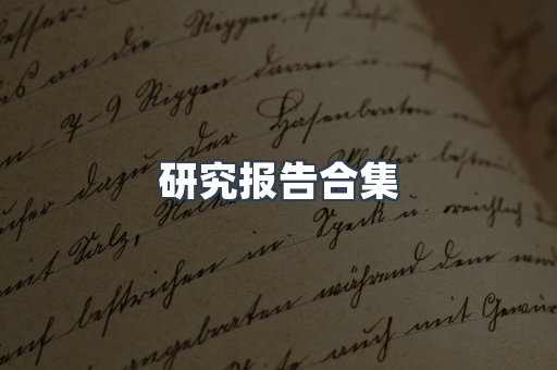 研究报告合集